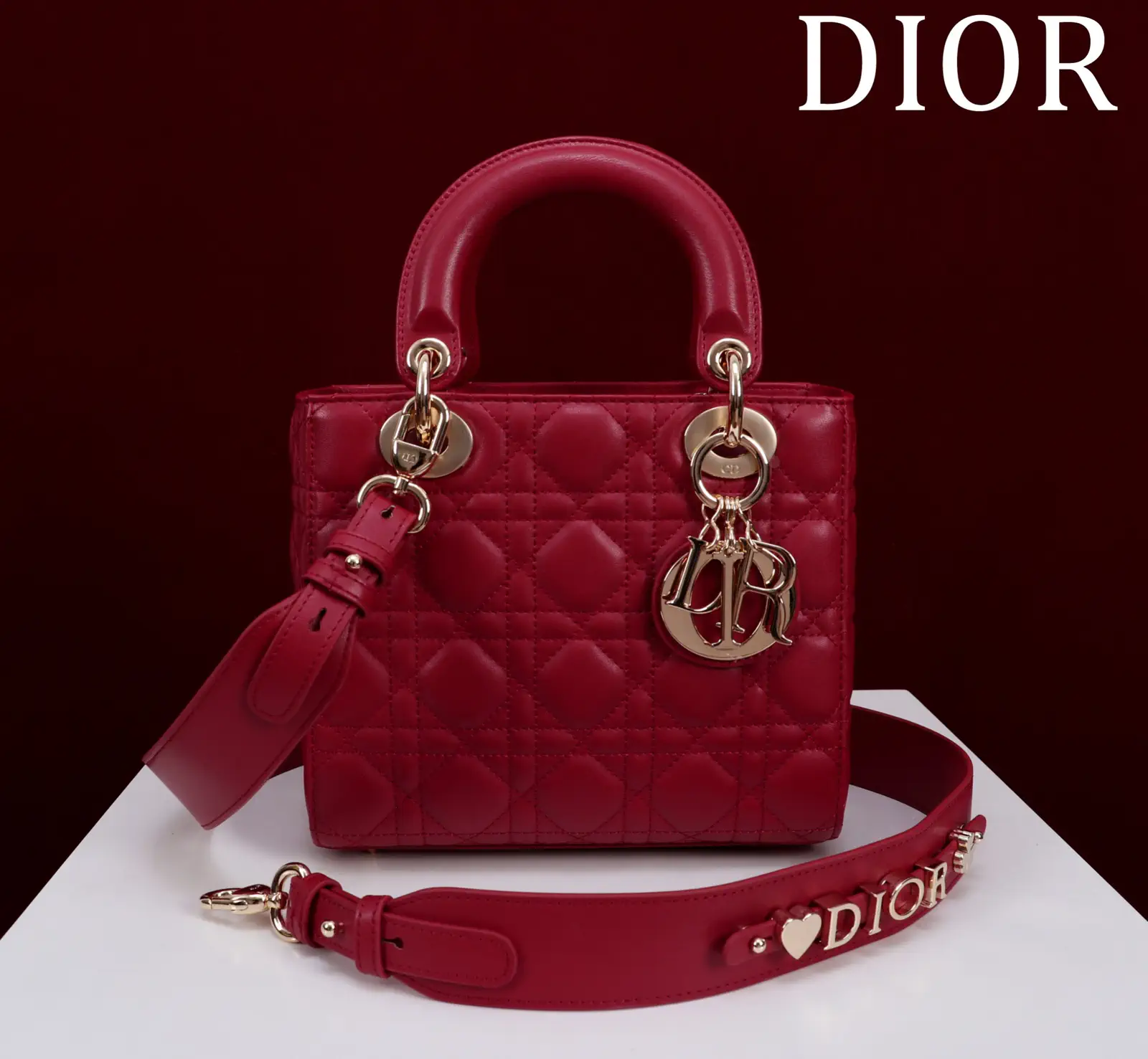 Dior Quilted Top Handle Bag with Detachable Shoulder Strap image 1