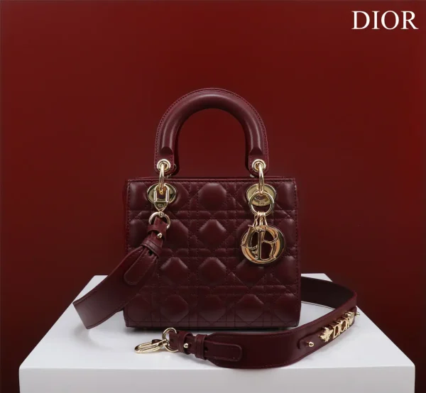 Dior Quilted Top Handle Bag with Detachable Shoulder Strap image 1