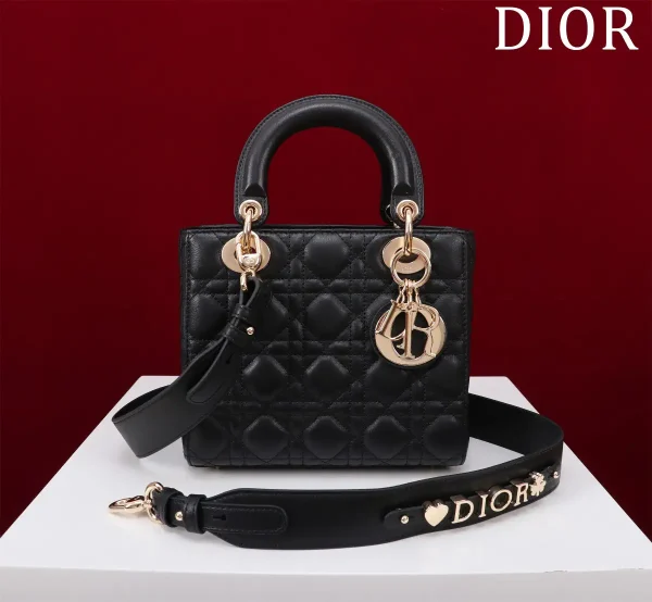 Dior Quilted Top Handle Bag with Detachable Shoulder Strap image 1