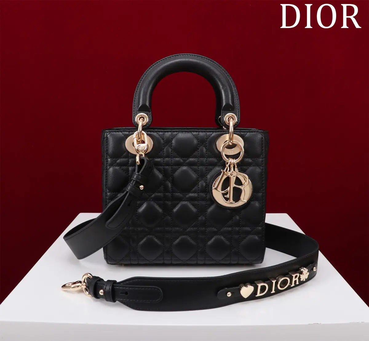 Dior Quilted Top Handle Bag with Detachable Shoulder Strap image 1