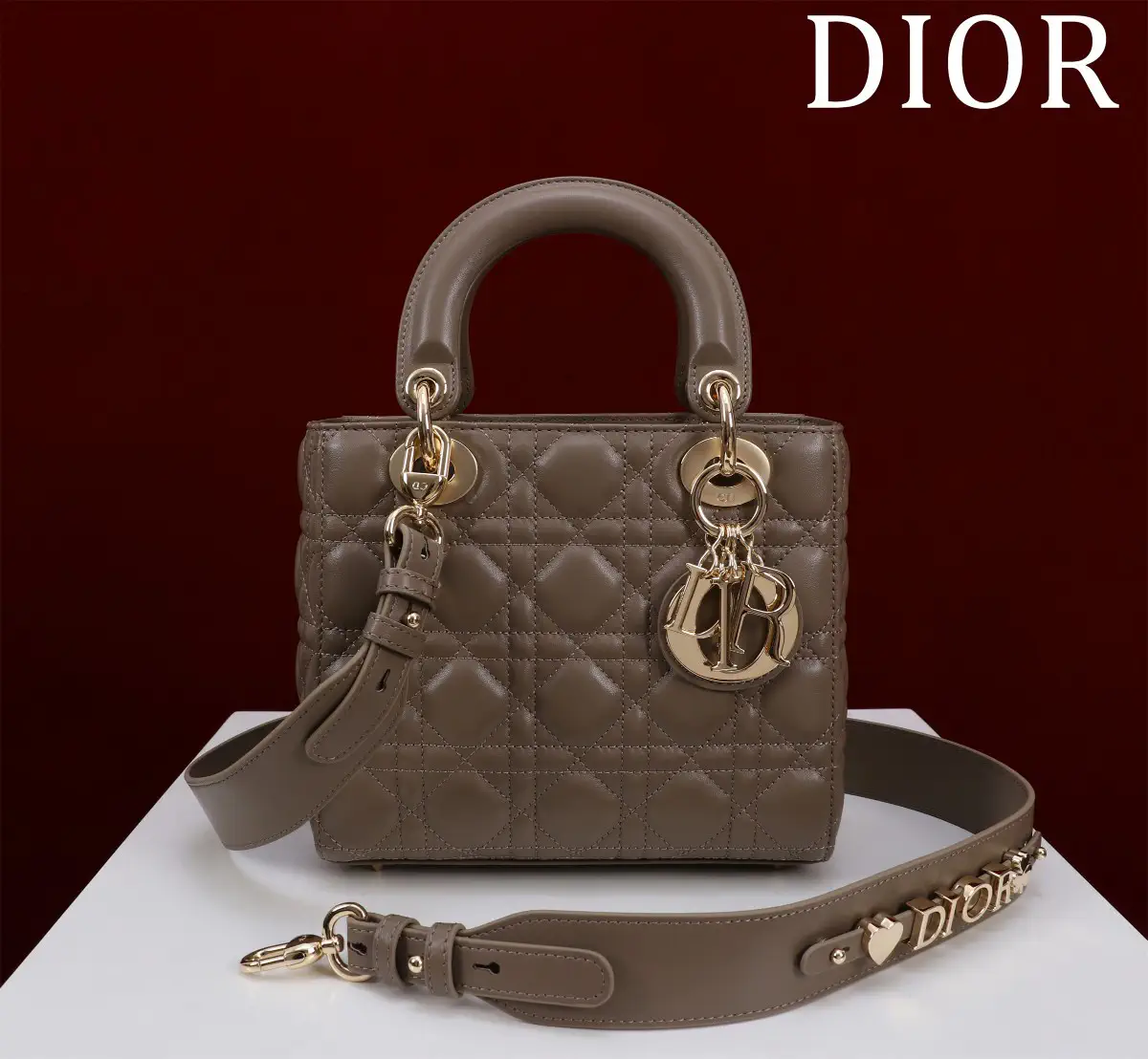 Dior Quilted Top Handle Bag with Detachable Shoulder Strap image 1