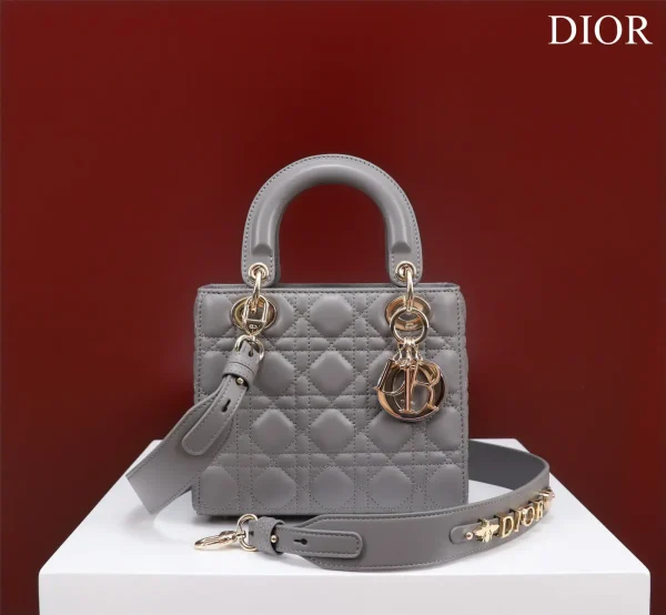 Dior Quilted Top Handle Bag with Detachable Shoulder Strap image 1