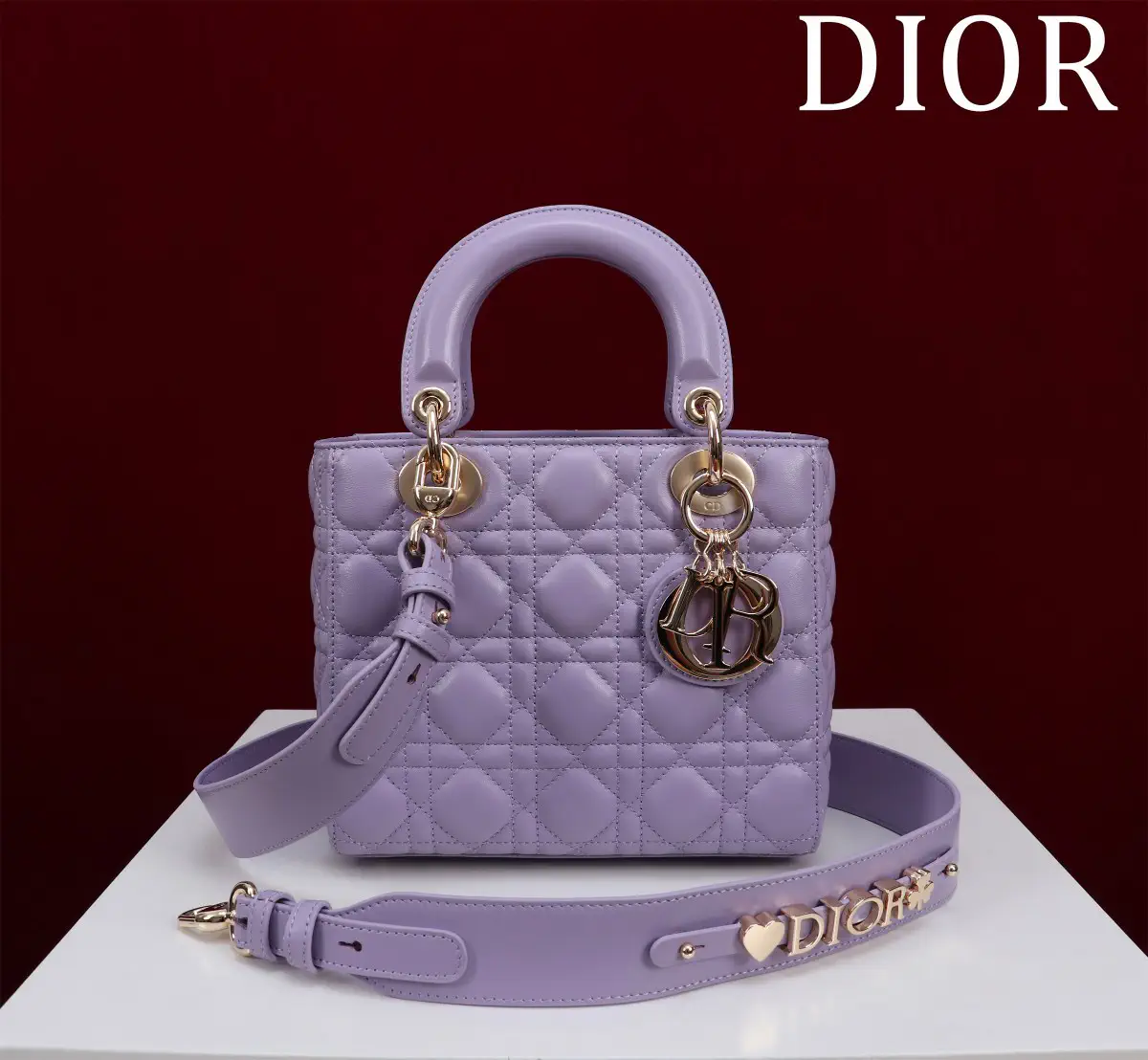 Dior Quilted Top Handle Bag with Detachable Shoulder Strap image 1