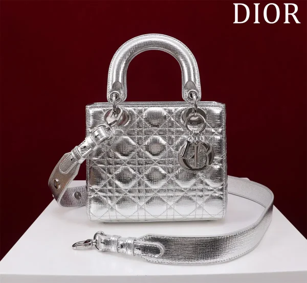Dior Quilted Top Handle Bag with Detachable Shoulder Strap image 1