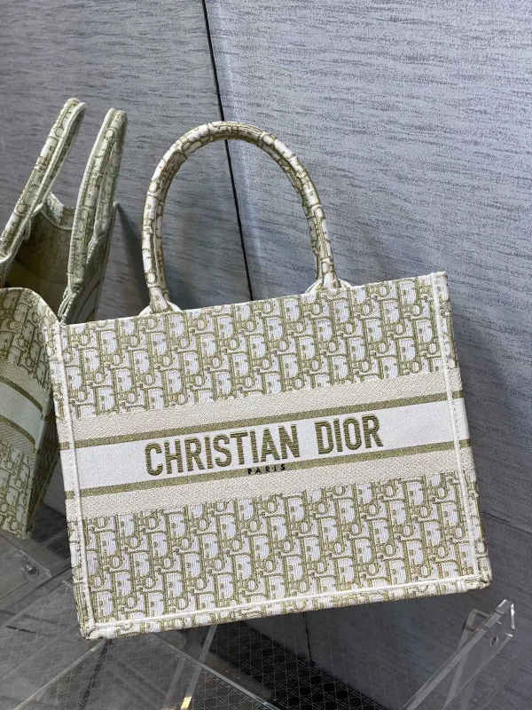 Dior Gold Monogram Tote Bag image 1