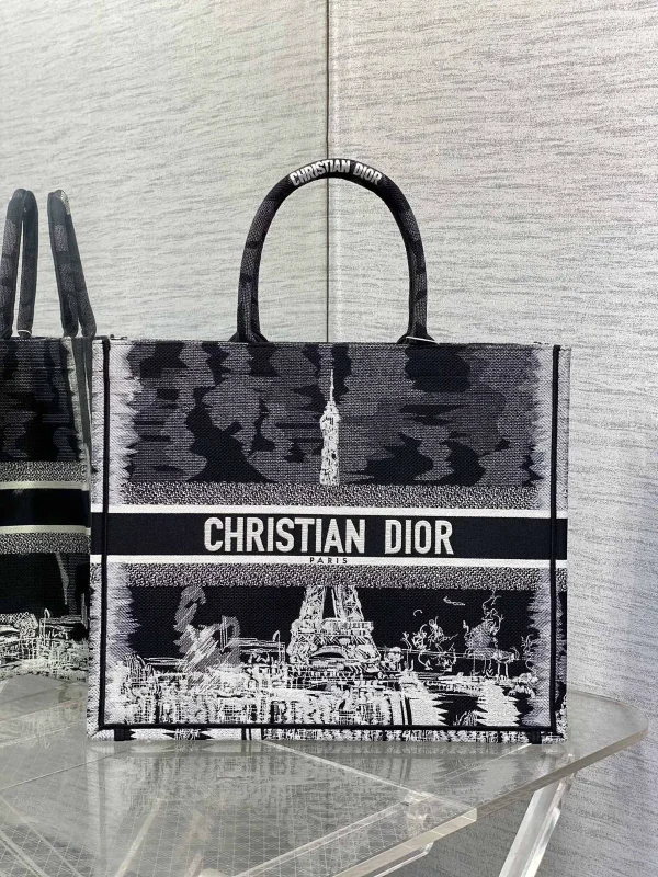 Dior Eiffel Tower Embroidered Tote Bag image 1