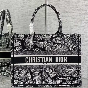 Dior Paris Map Print Medium Tote Bag image 1