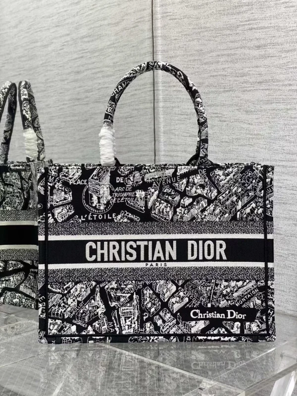 Dior Paris Map Print Medium Tote Bag image 1