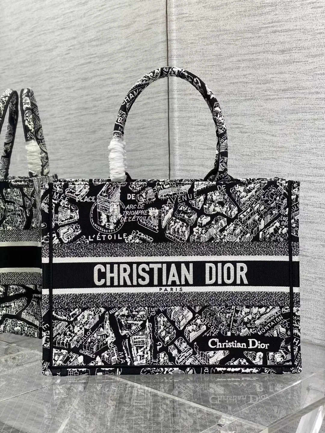 Dior Paris Map Print Medium Tote Bag image 1