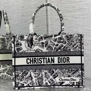 Dior Paris Map Print Medium Tote Bag image 1