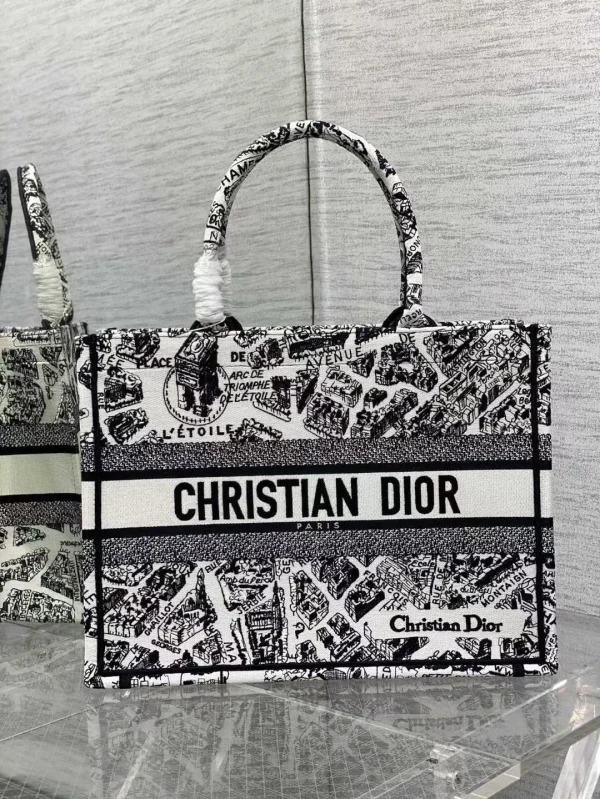 Dior Paris Map Print Medium Tote Bag image 1