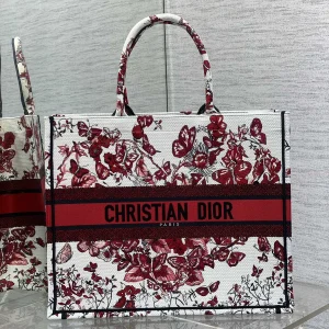 Dior Floral Butterfly Print Tote Bag image 1