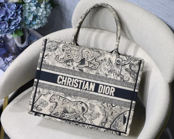 Dior Tiger Print Book Tote Bag image 1