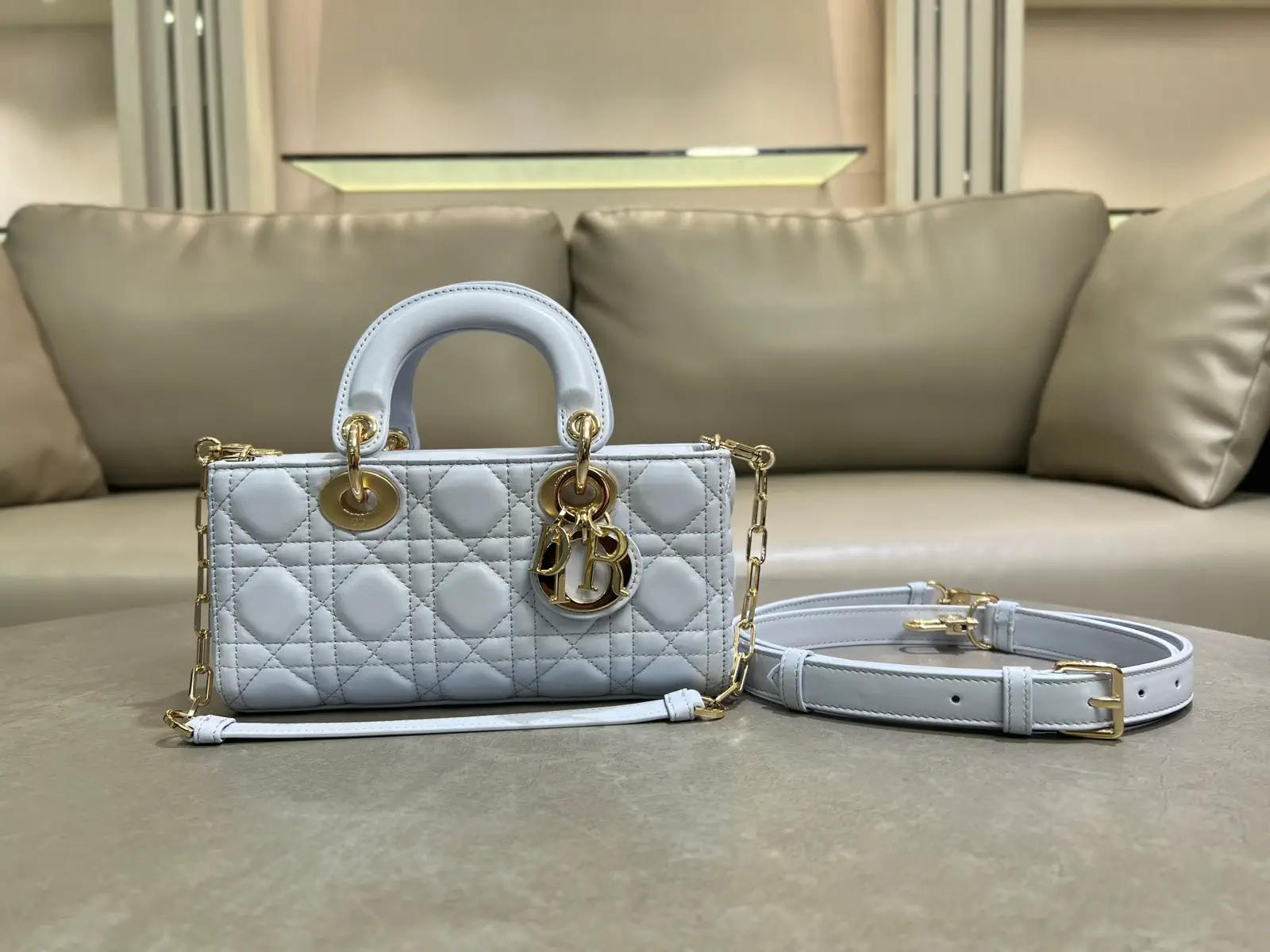 Dior Lady D-Joy Quilted Top Handle Bag image 1