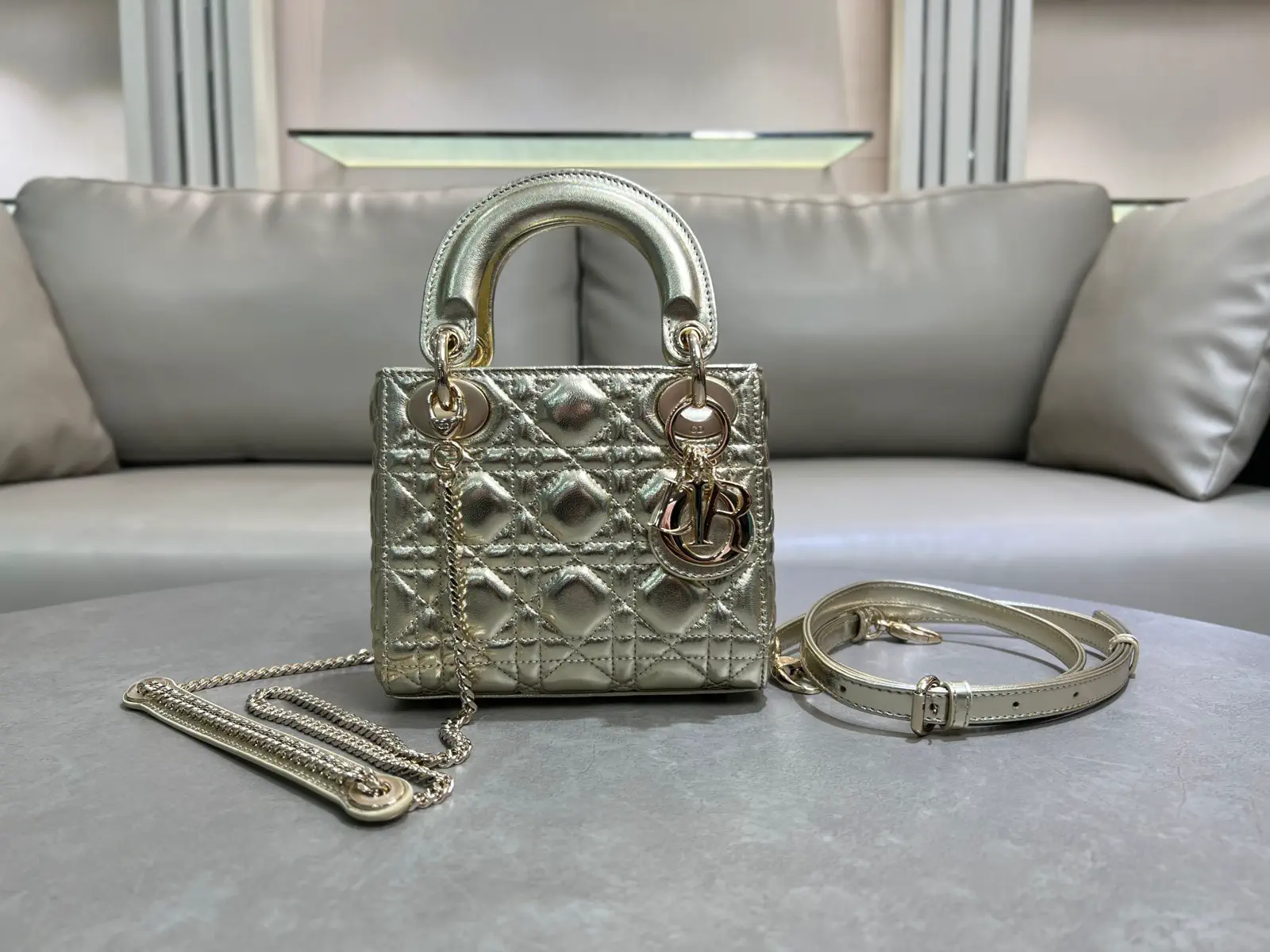 Dior Quilted Mini Top Handle Bag image 1