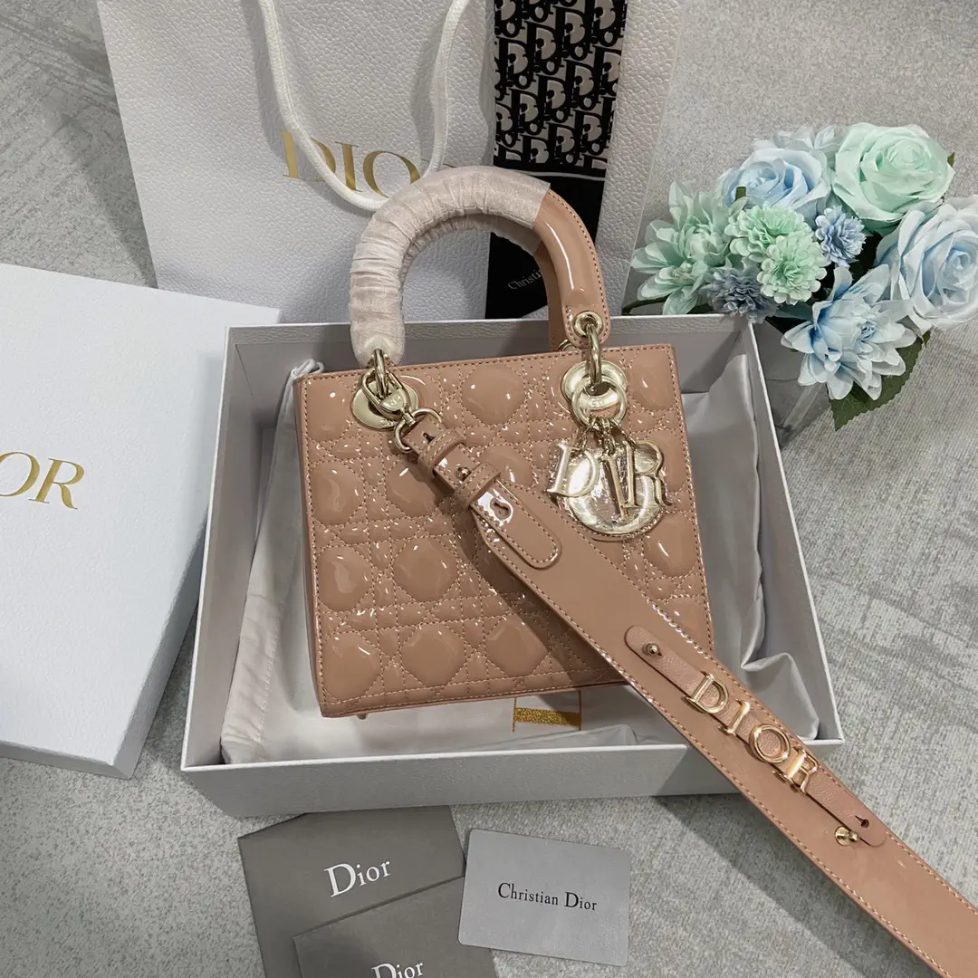 Dior Quilted Top Handle Bag with Shoulder Strap image 1