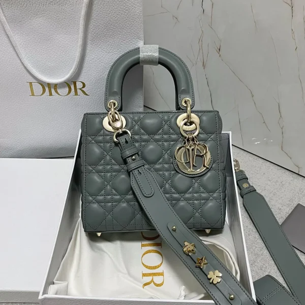 Dior Quilted Top Handle Bag with Detachable Shoulder Strap image 1