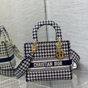 Dior Houndstooth Top Handle Bag image 1