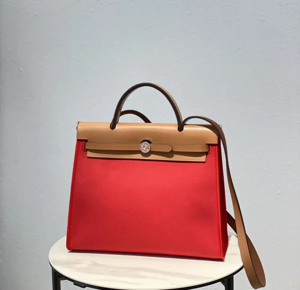 Hermès Red Herbag Top Handle Bag image 1
