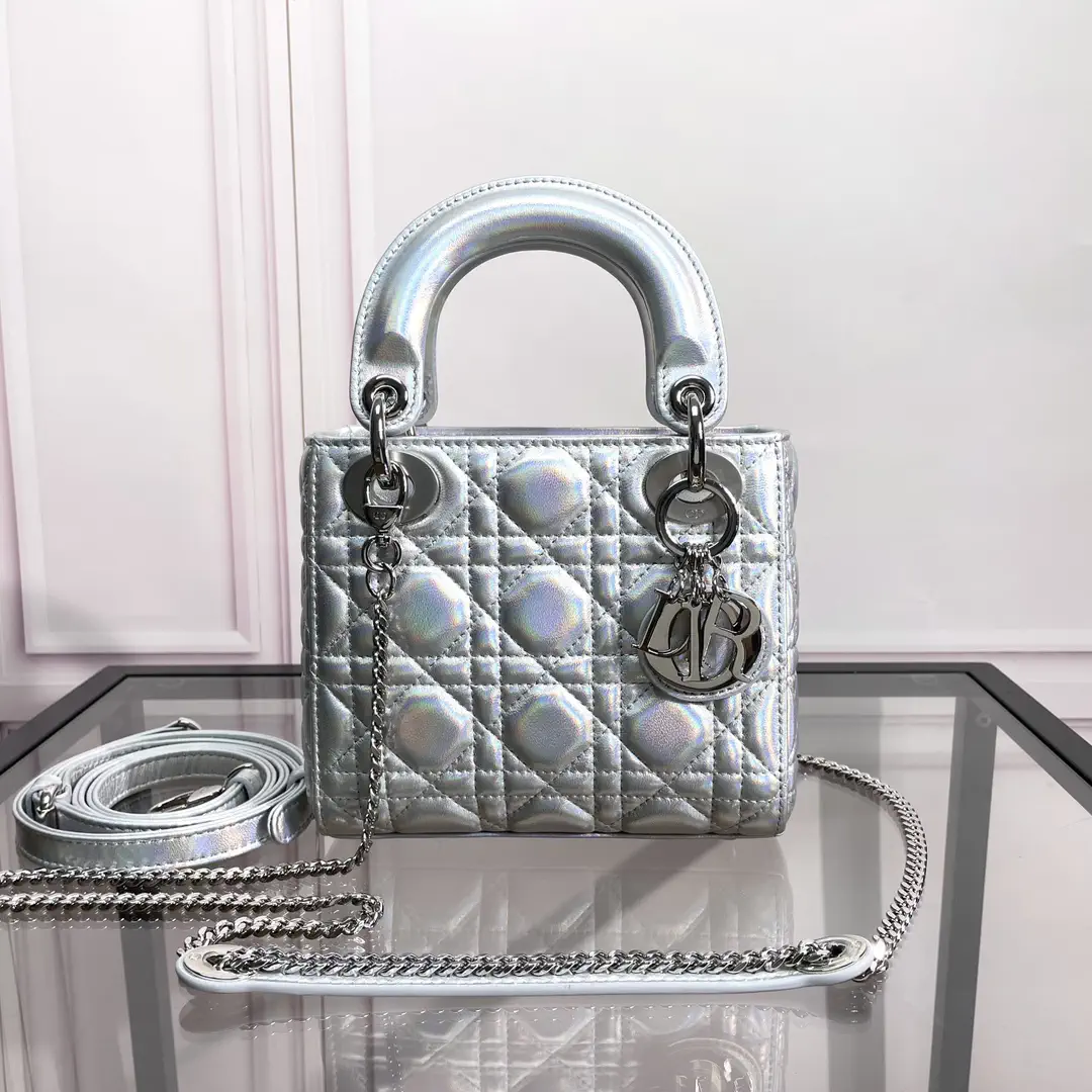 Dior Iridescent Quilted Top Handle Bag image 1