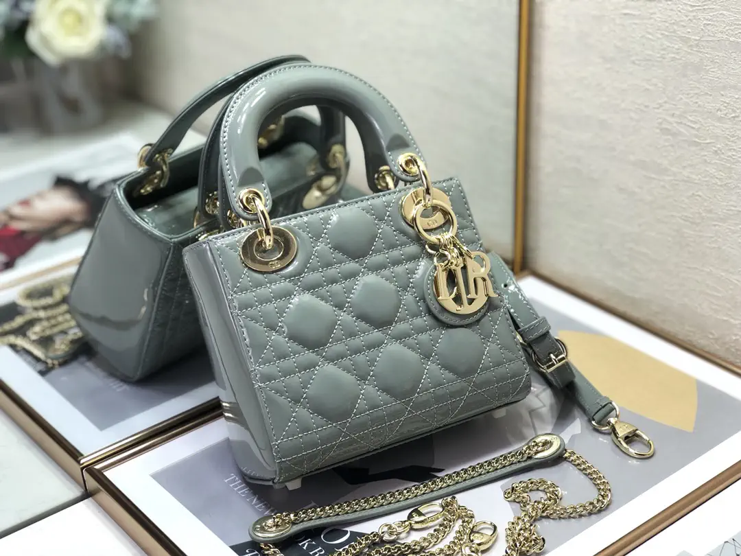 Dior Quilted Patent Top Handle Bag image 1