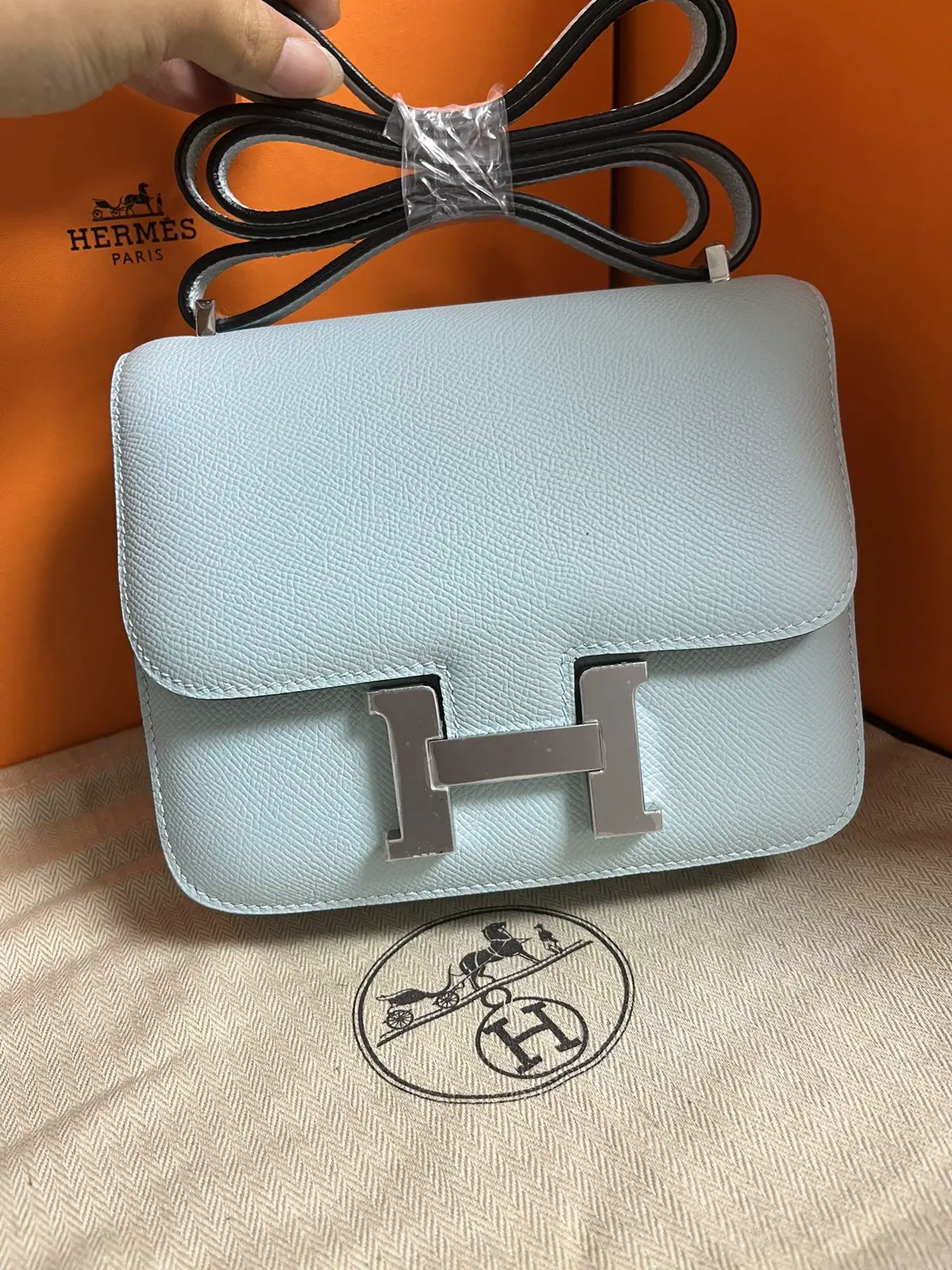 Hermès Light Blue Constance Shoulder Bag image 1