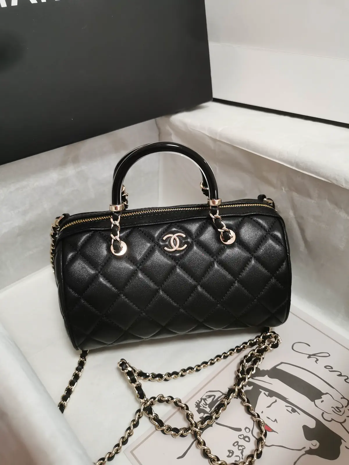 Chanel Quilted Top Handle Bag image 1