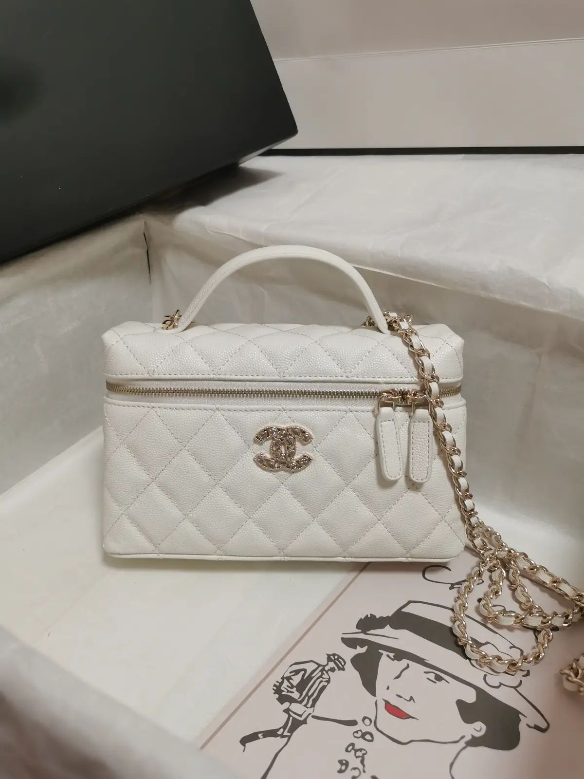 Chanel Quilted Top Handle Chain Bag image 1