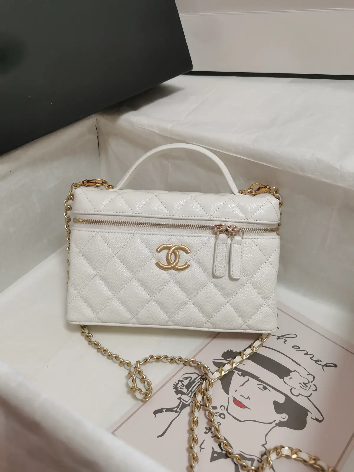 Chanel Quilted Top Handle Chain Bag image 1