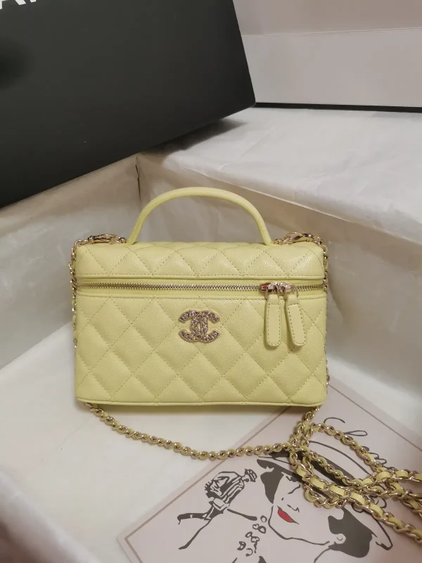 Chanel Quilted Caviar Leather Top Handle Chain Bag image 1