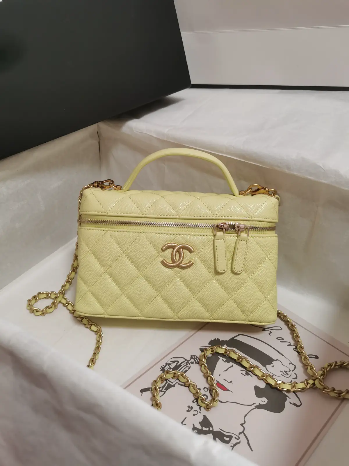 Chanel Quilted Top Handle Chain Bag image 1