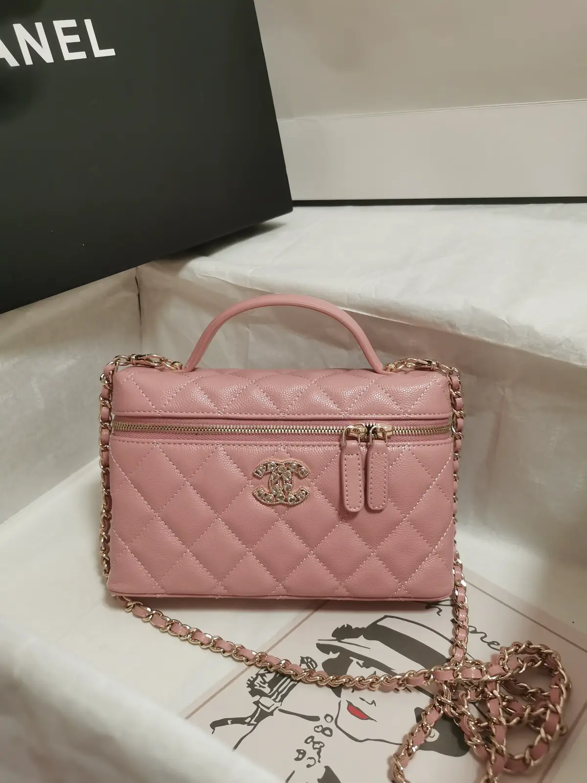 Chanel Quilted Top Handle Chain Bag image 1