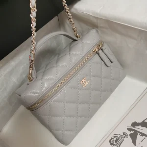 Chanel Quilted Caviar Leather Top Handle Chain Bag image 1