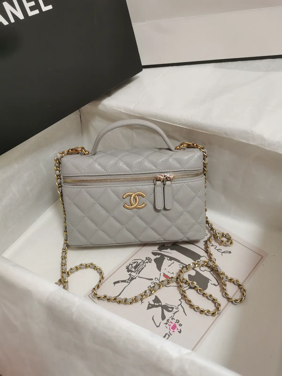 Chanel Quilted Top Handle Chain Bag image 1