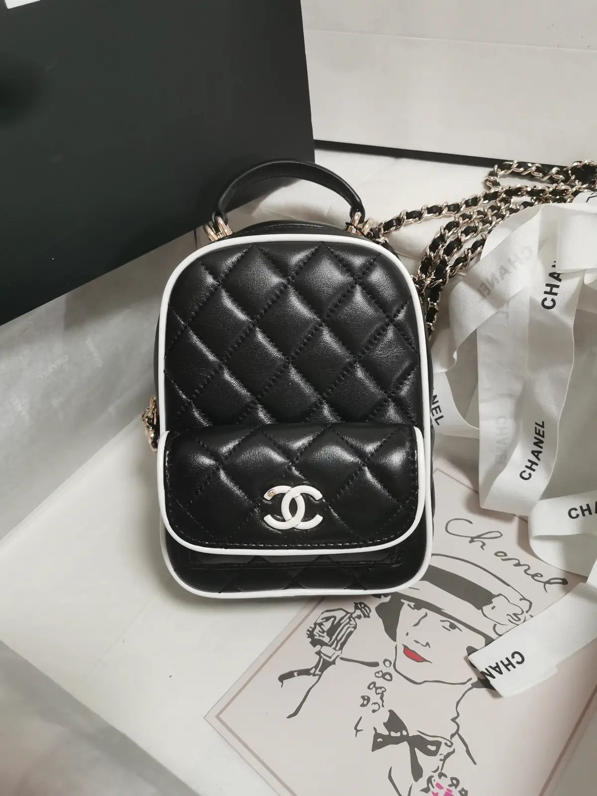 Chanel Quilted Mini Backpack image 1