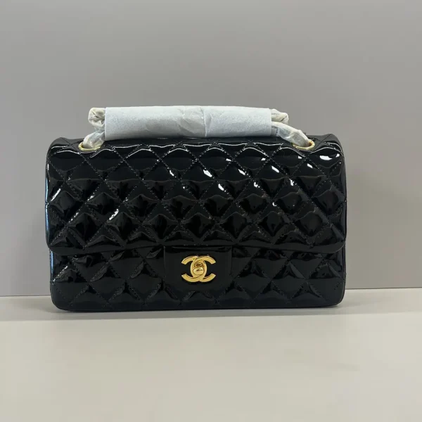Chanel Quilted Patent Leather Shoulder Bag image 1