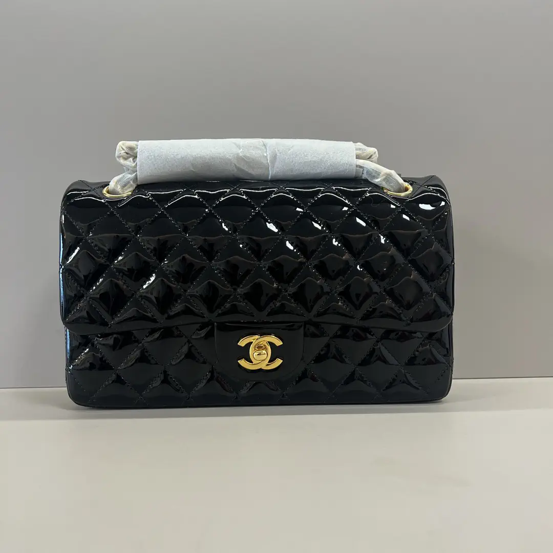 Chanel Quilted Patent Leather Shoulder Bag image 1