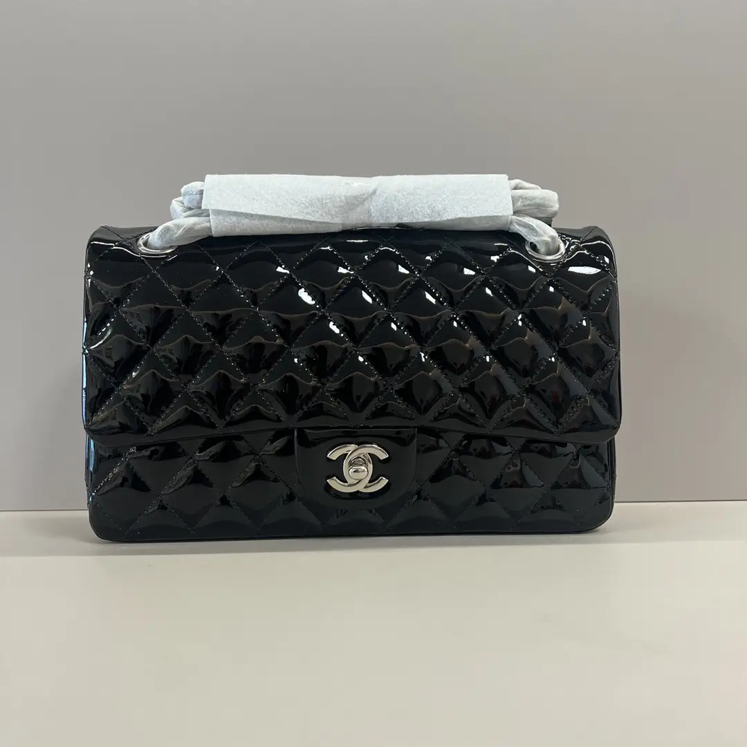 Chanel Quilted Patent Leather Shoulder Bag image 1