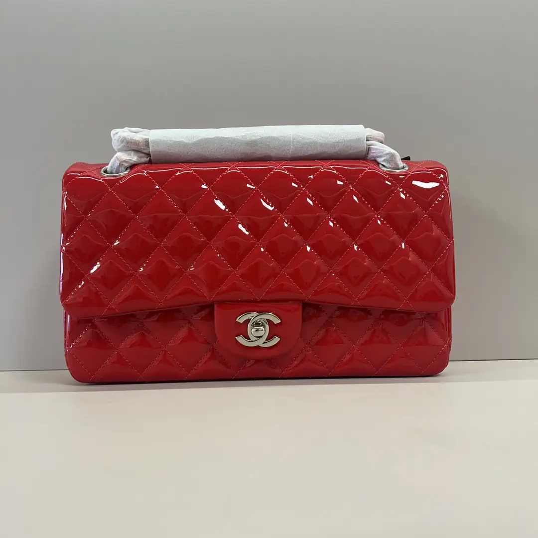 Chanel Quilted Patent Leather Shoulder Bag image 1