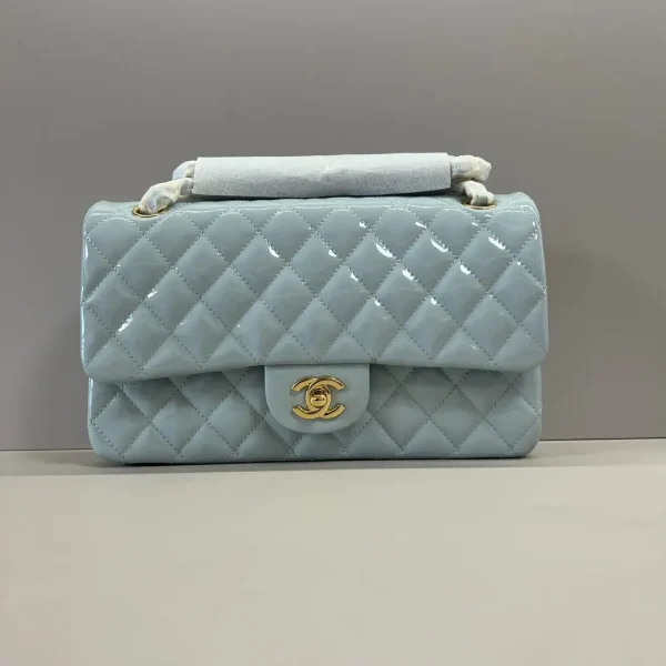 Chanel Quilted Patent Leather Classic Flap Shoulder Bag image 1