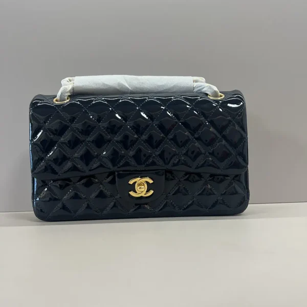 Chanel Quilted Patent Leather Shoulder Bag image 1