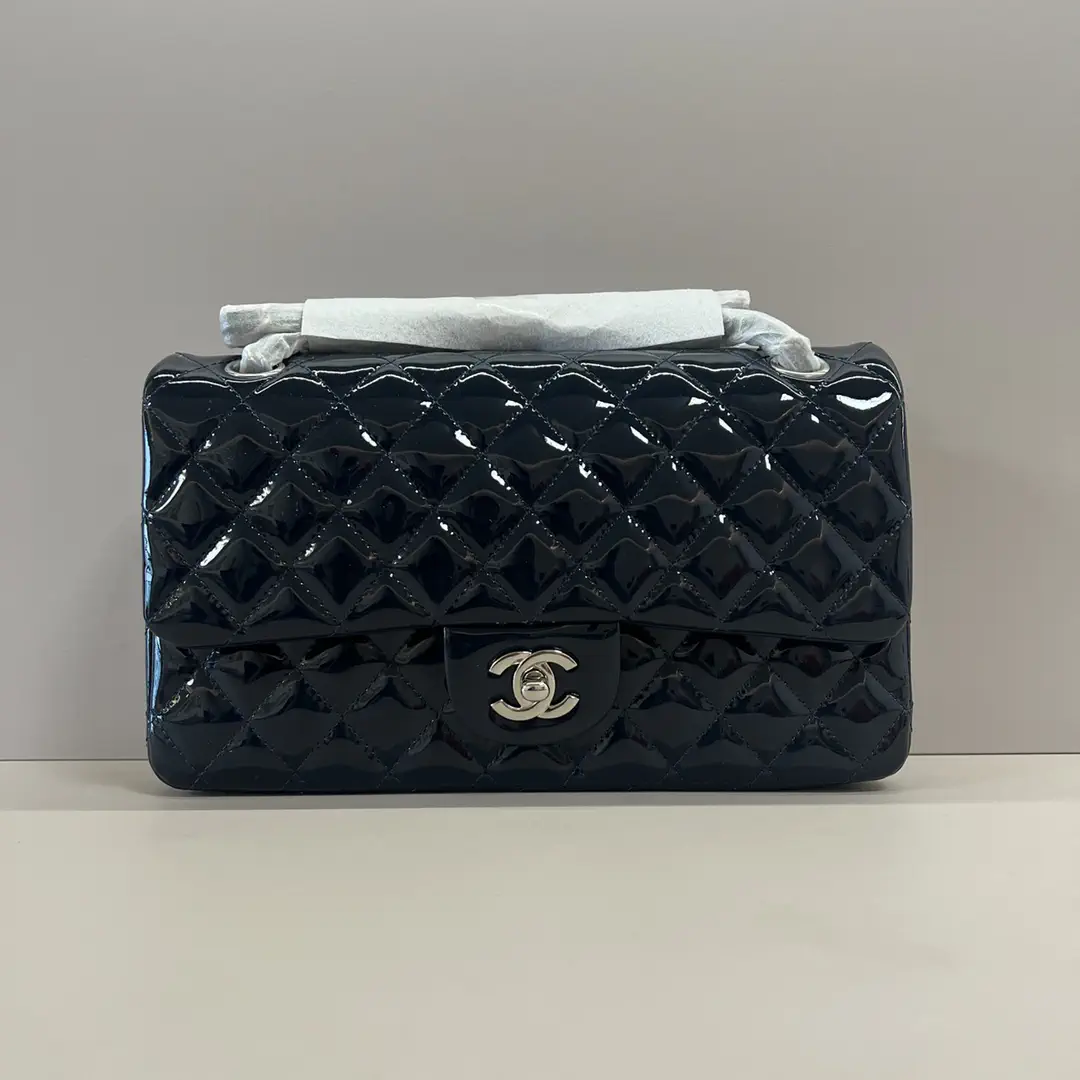 Chanel Quilted Patent Leather Shoulder Bag image 1