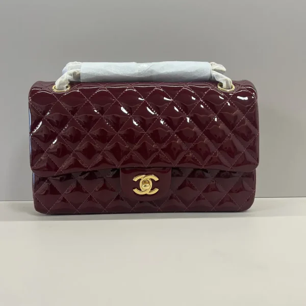 Chanel Quilted Patent Leather Shoulder Bag image 1