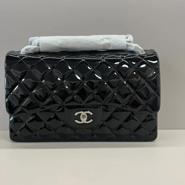 Chanel Quilted Patent Leather Shoulder Bag image 1