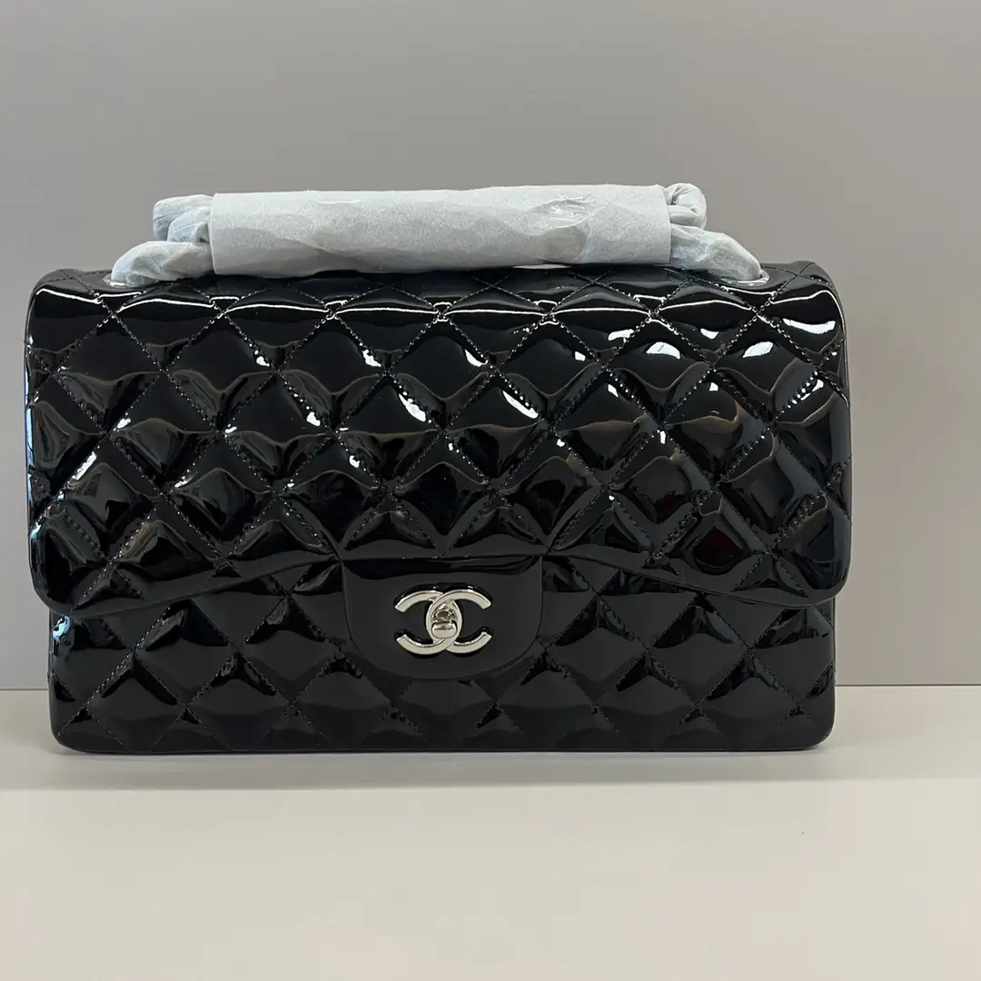 Chanel Quilted Patent Leather Shoulder Bag image 1