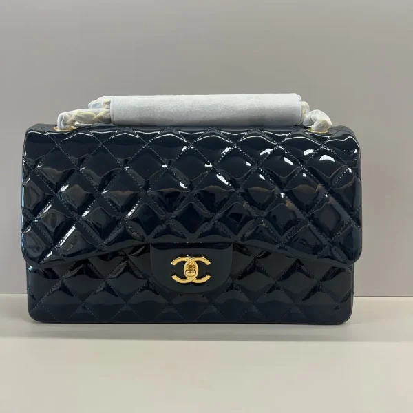 Chanel Quilted Patent Leather Shoulder Bag image 1