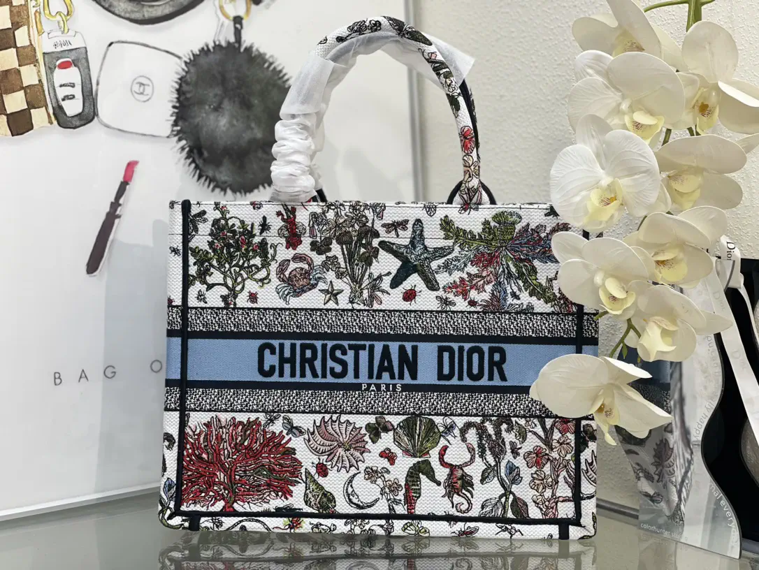 Dior Floral Print Book Tote Bag image 1