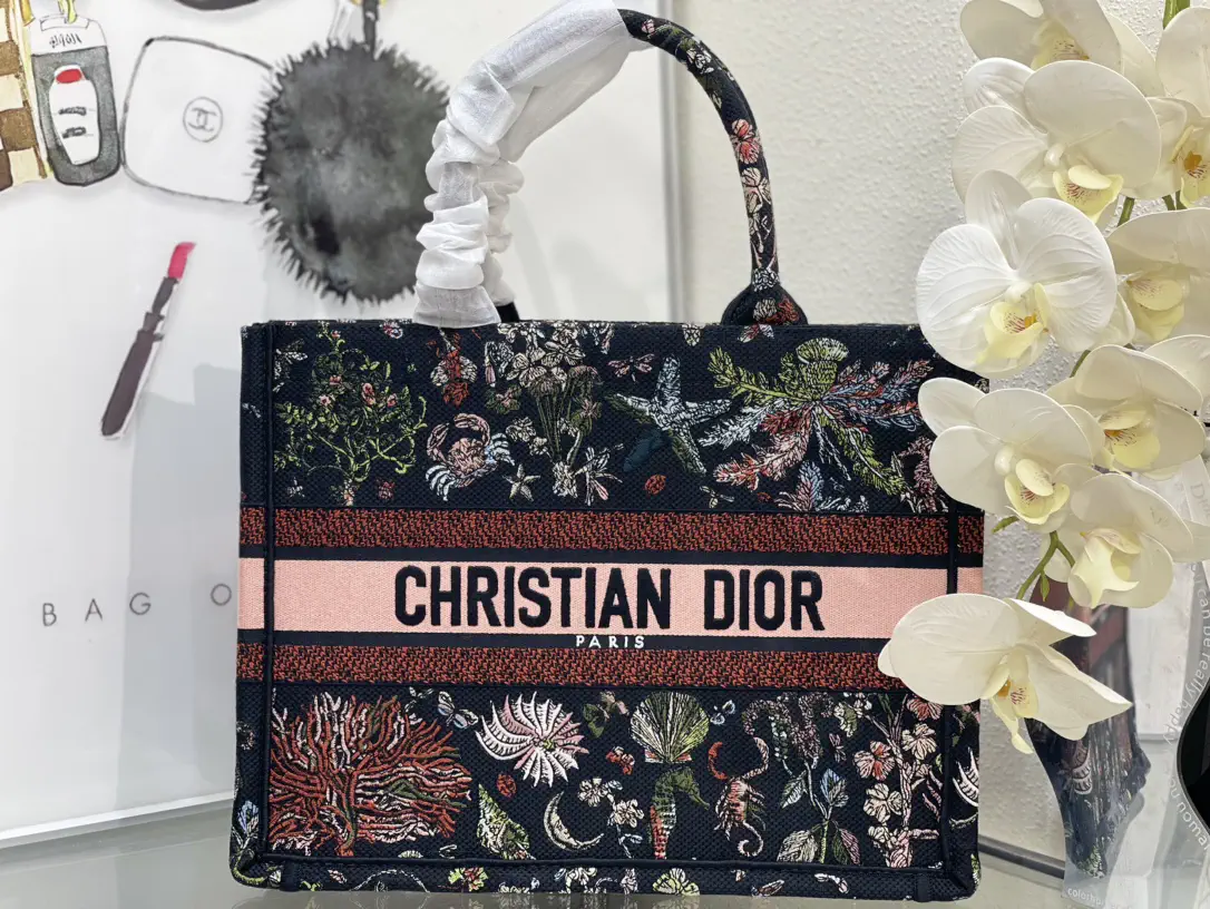 Dior Floral Print Book Tote Bag image 1