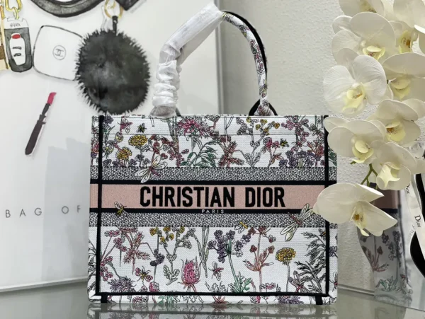Dior Floral Print Book Tote Bag image 1