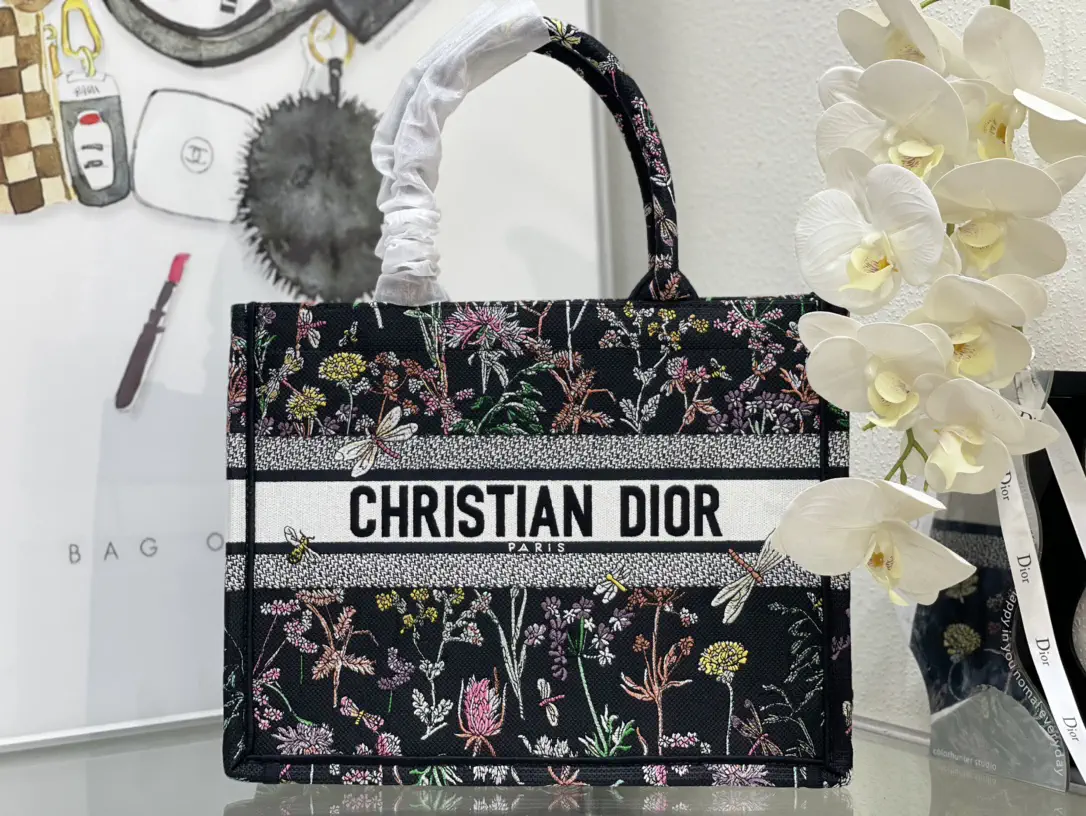 Dior Floral Print Book Tote Bag image 1